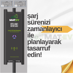 MatEV Şarj MZ-AC-22kW-P-32A Taşınabilir Şarj İstasyonu