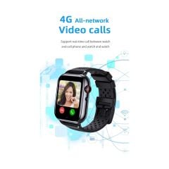 Teknofonik T3 Ultra Chıc-1 4g Görüntülü Konuşma Çift Kamera Gps Wifi Android Akıllı Çocuk Saati Mavi